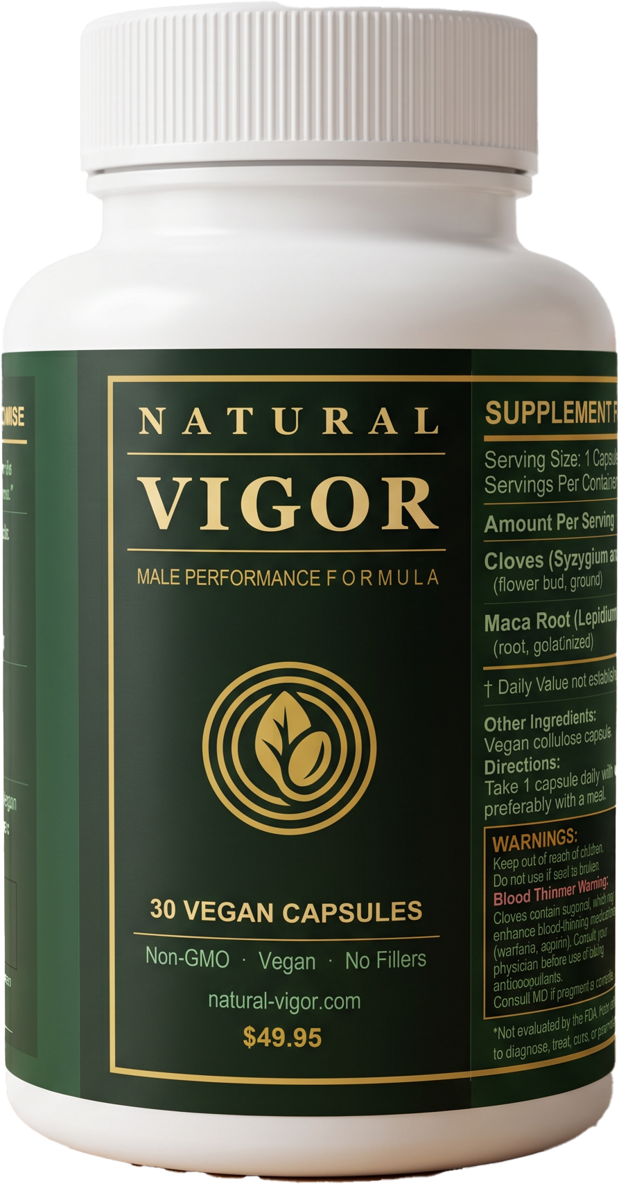 Natural Vigor Male Performance Formula — 30 Vegan Capsules